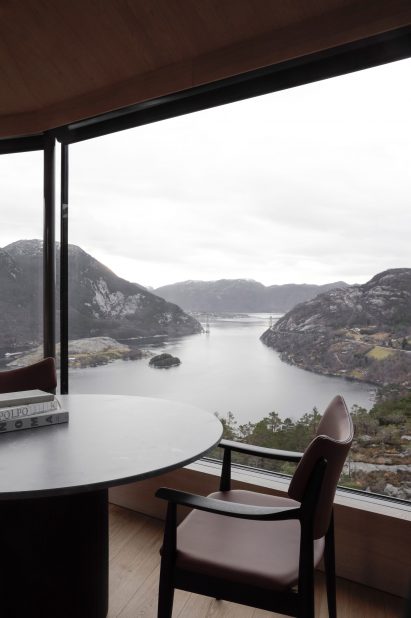 Dining room by Vipp with view over Lysefjorden