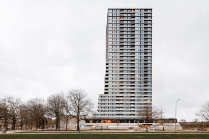 Bunker Tower in Eindhoven seen from the side