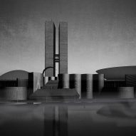 Visual of Castillo Congresso wall by Opposite Office, Brasilia