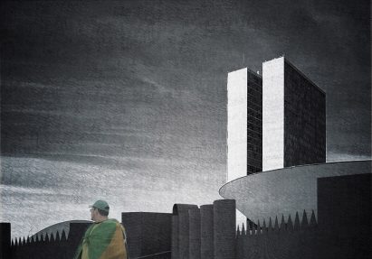 Wall designed to surround Oscar Niemeyer-buildings in Brasília
