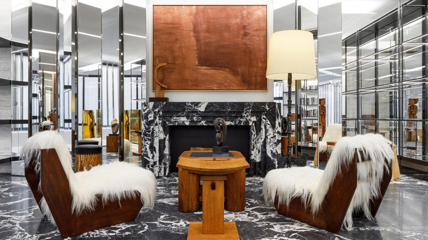 Image of a seating area at the French store