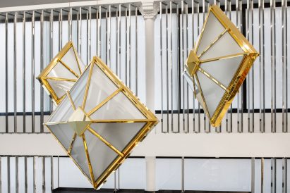 Image of a commissioned mobile at the Celine store