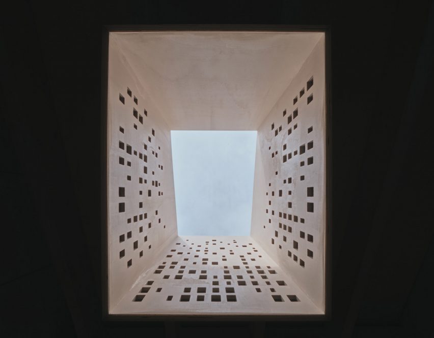 Skylight in Dark Matter garden studio by Hyper