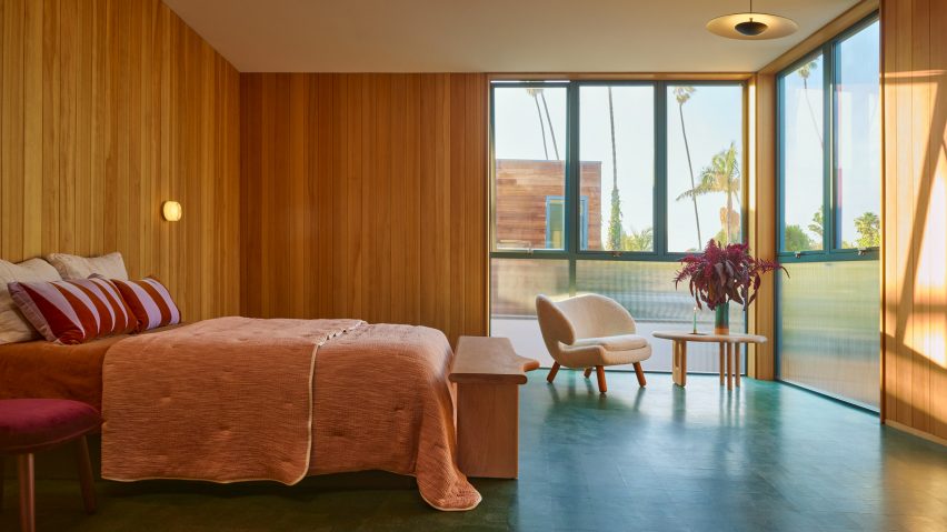 Interior shot of modern bungalow in Venice Beach by Design, Bitches