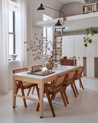 Wooden dining table and chairs