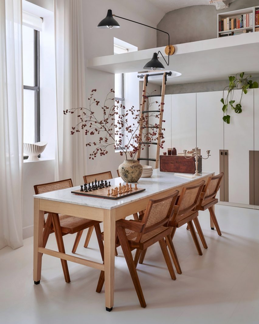 Wooden dining table and chairs