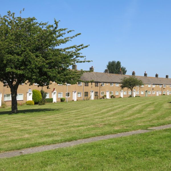 Green space beside Elwy Road Estate in North Wales