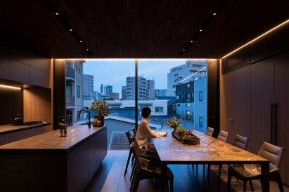 Dark interior of Tokyo house