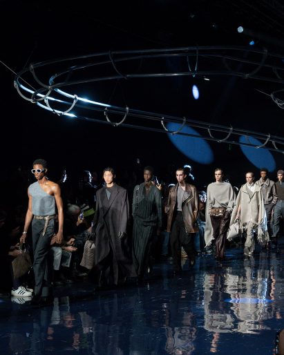 Photo of models on the Fendi runway