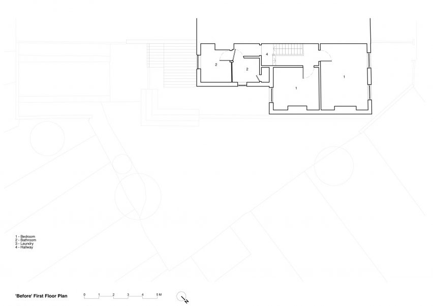 First floor plan, before completion of the refurbishment