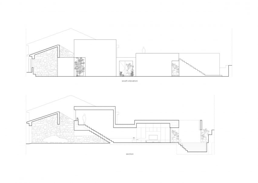 Sections of Forte House by Pema Studio in Santo Tirso