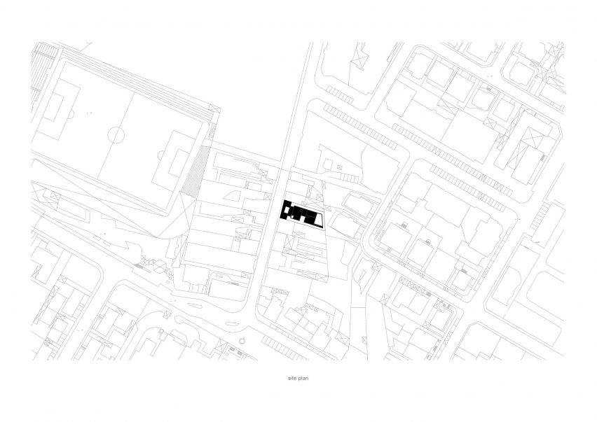 Site plan of Forte House by Pema Studio in Santo Tirso