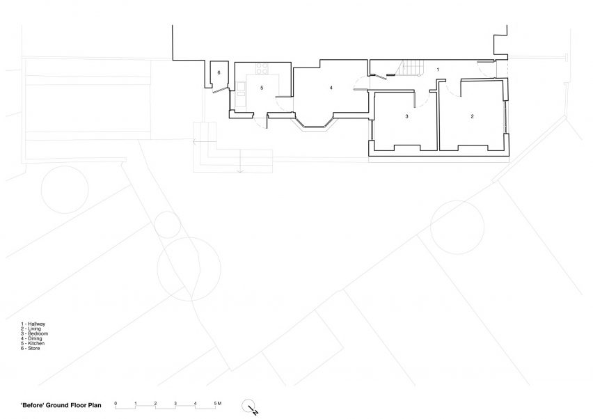 Ground floor plan, before completion of the refurbishment