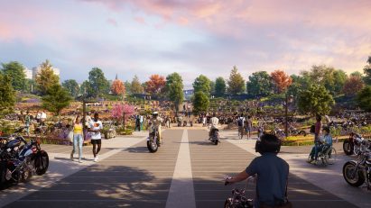 "Motorcycle amphitheatre" at Harley-Davidson HQ