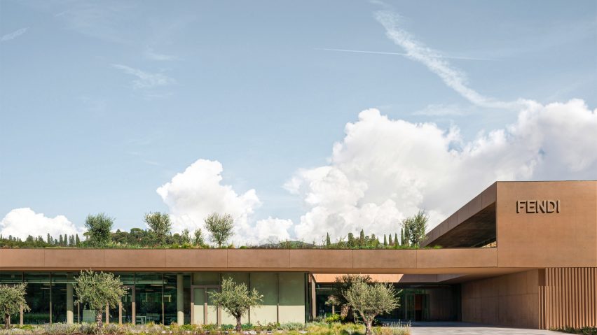 Exterior elevation of the Fendi factory by Piuarch