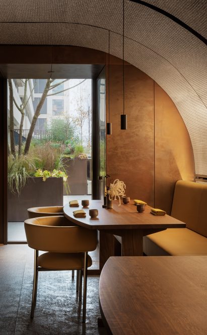 Ikoyi restaurant facing the garden