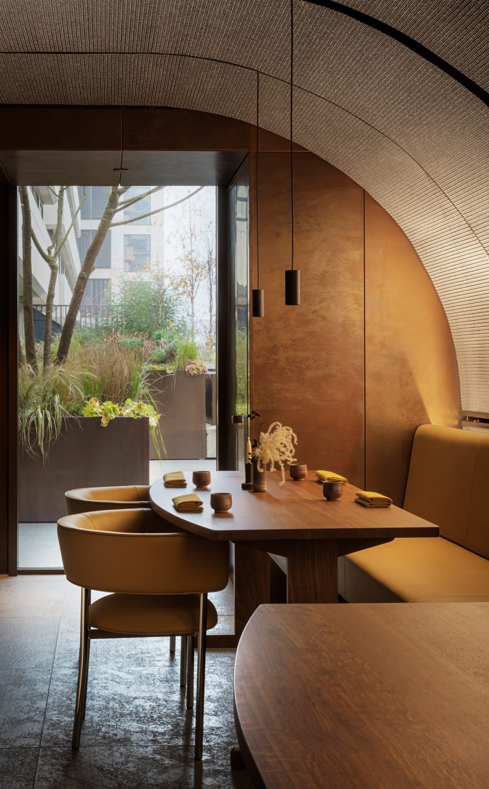 Ikoyi restaurant facing the garden