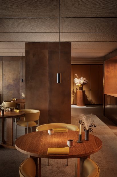 Wooden furniture inside Ikoyi by Studio David Thulstrup
