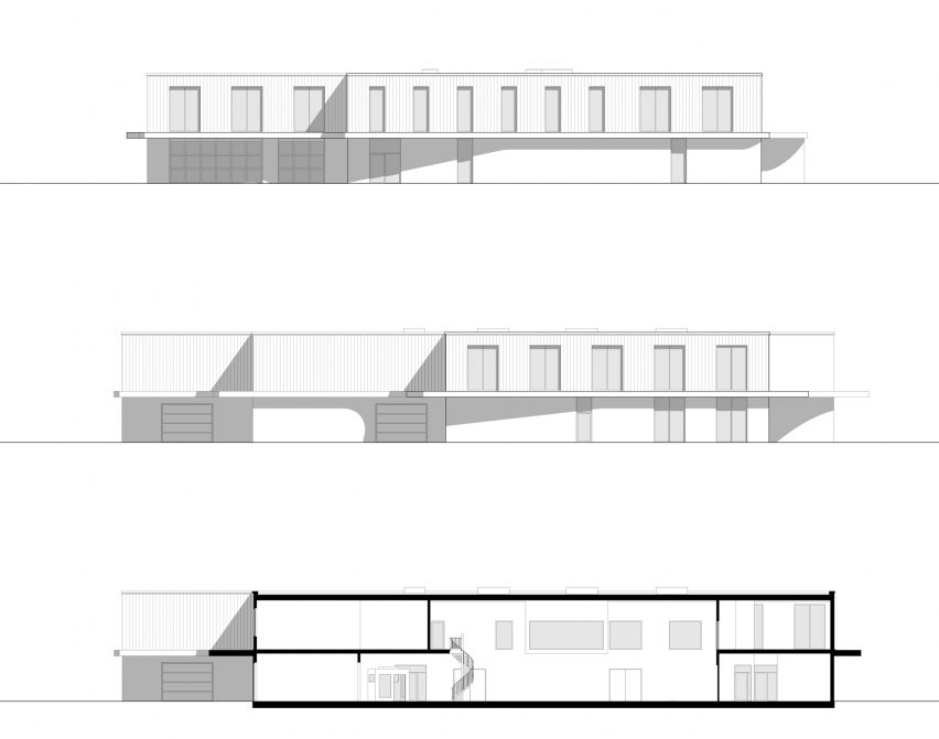 Section drawing of the StickerApp headquarters