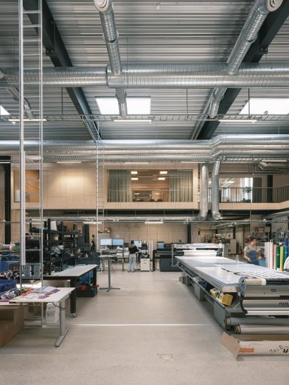 Interior image of a industrial space at the offices