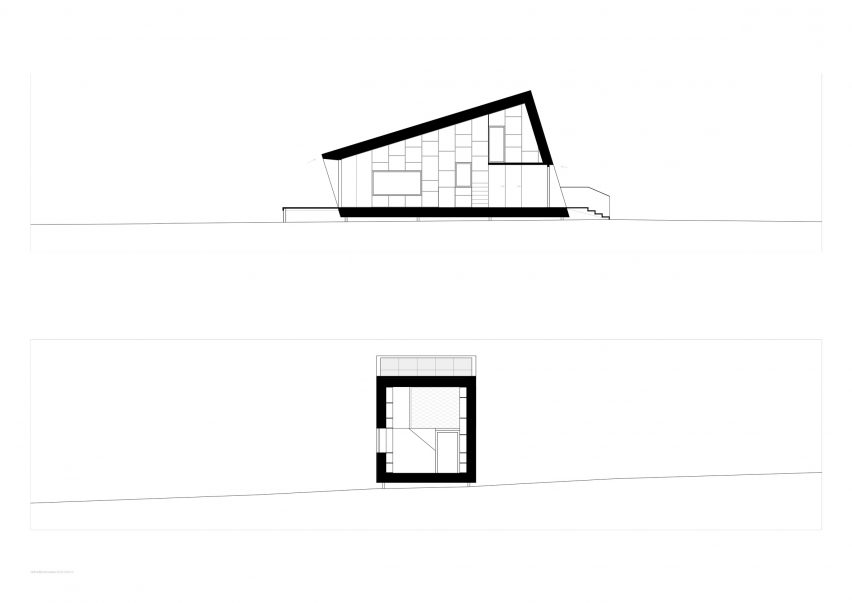 Sections of Straw Flea House by Juri Troy