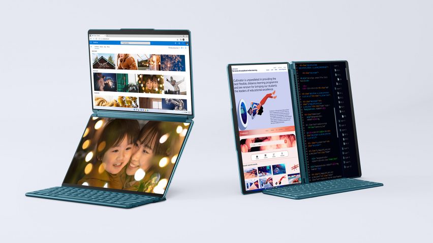 Dual-screen laptop and keyboard by Lenovo