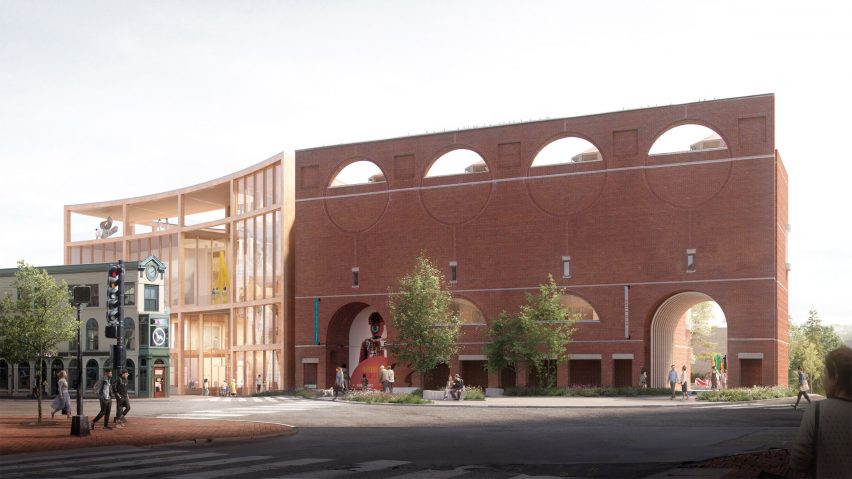 Render of Lever Architecture's design for the Portland Museum of Art