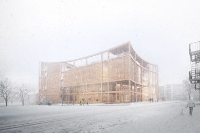 Render of Lever Architecture's design for the Portland Museum of Art