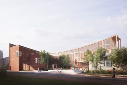 Render of Lever Architecture's design for the Portland Museum of Art