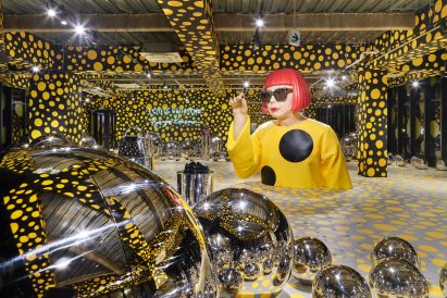 Large Yayoi Kusama sculpture