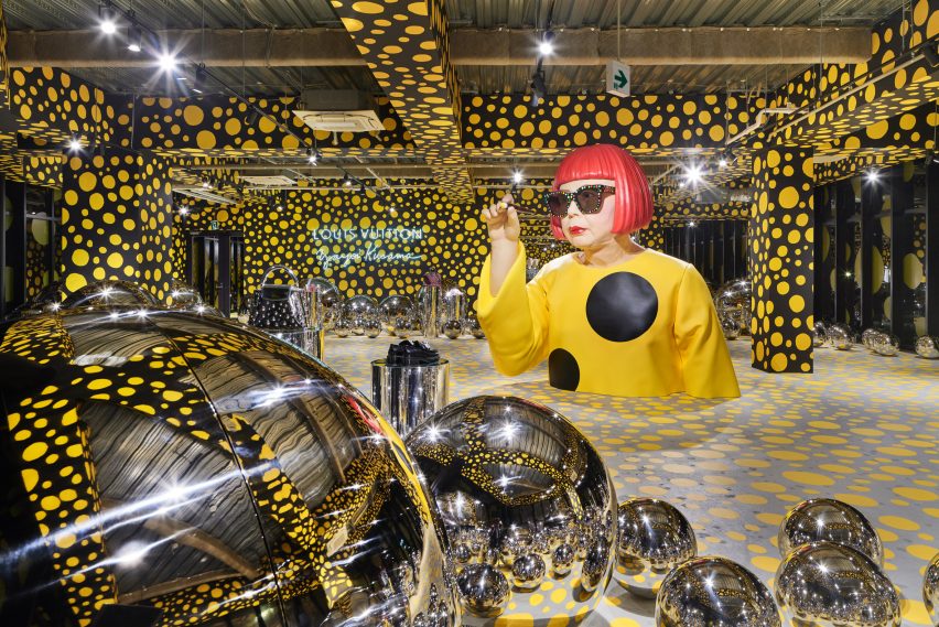 Large Yayoi Kusama sculpture