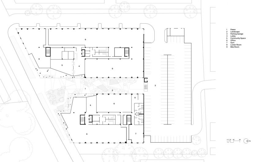 Lower level floor plan