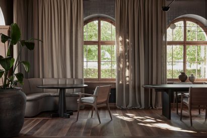 The interior of a restaurant in Switzerland