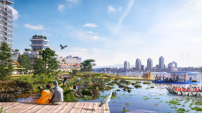 MVRDV Vancouver sea level plan rendering