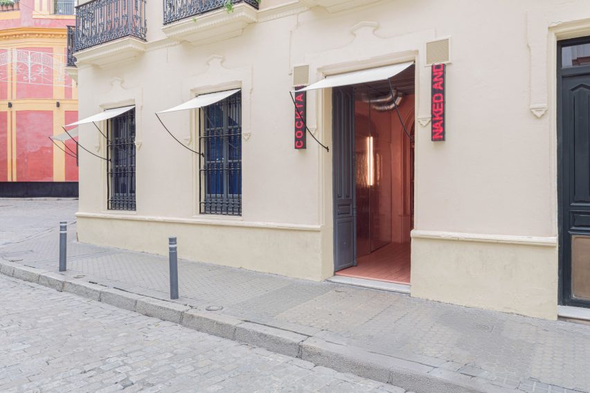 Facade of Naked and Famous bar by Lucas y Hernández-Gil
