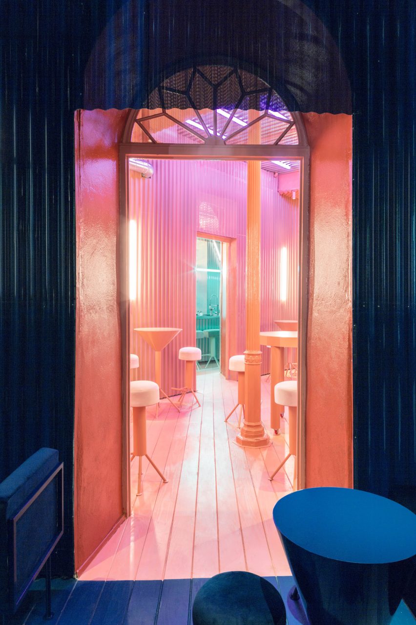 Doorway in Naked and Famous bar by Lucas y Hernández-Gil
