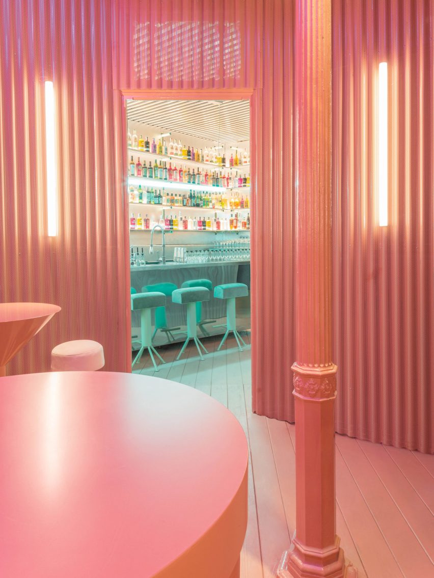 Doorway to laboratory room in Naked and Famous bar by Lucas y Hernández-Gil