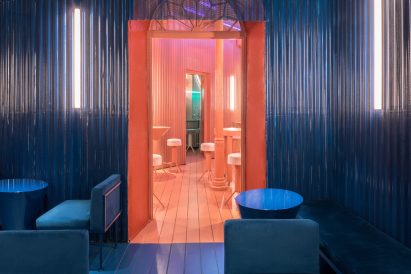 Blue room in Naked and Famous bar by Lucas y Hernández-Gil