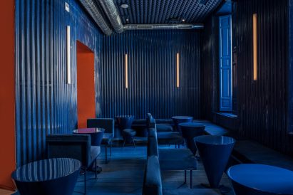 Blue room in Naked and Famous bar by Lucas y Hernández-Gil