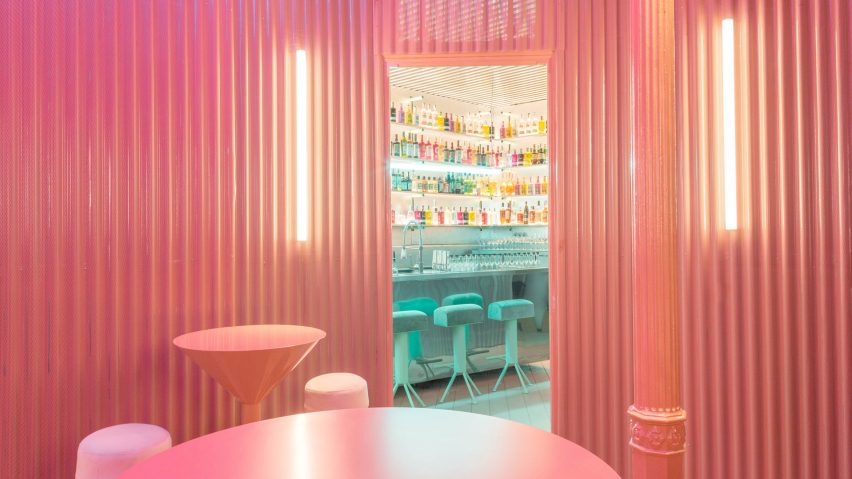 Doorway to laboratory room in Naked and Famous bar by Lucas y Hernández-Gil