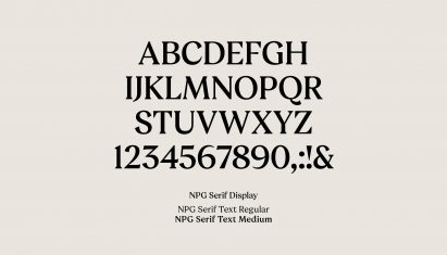 National Portrait gallery new typeface NPG Serif