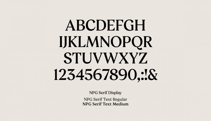 National Portrait gallery new typeface NPG Serif