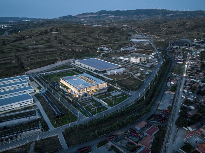 Exterior of Ningwu Oatmeal Factory in China by JSPA Design