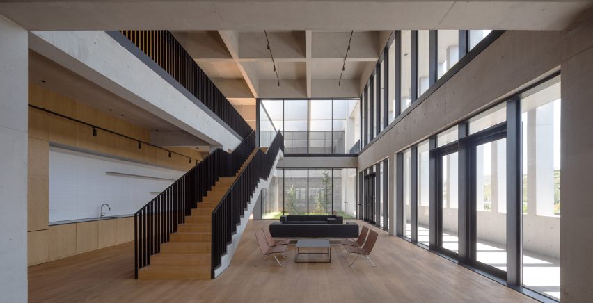 Interior of Ningwu Oatmeal Factory in China by JSPA Design