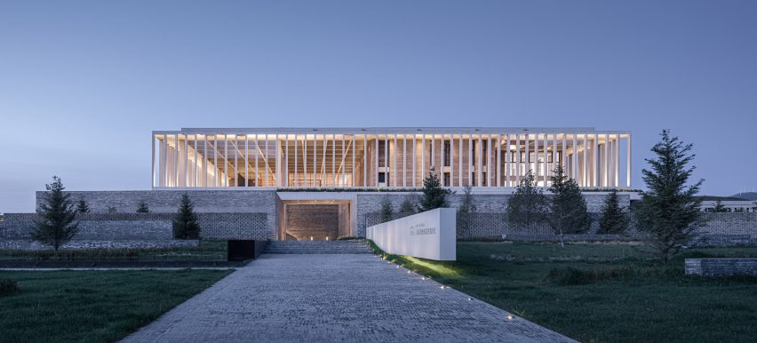 Exterior of Ningwu Oatmeal Factory in China by JSPA Design