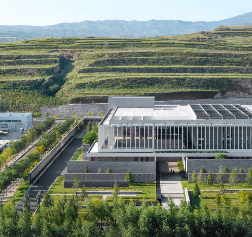 Exterior of Ningwu Oatmeal Factory in China by JSPA Design