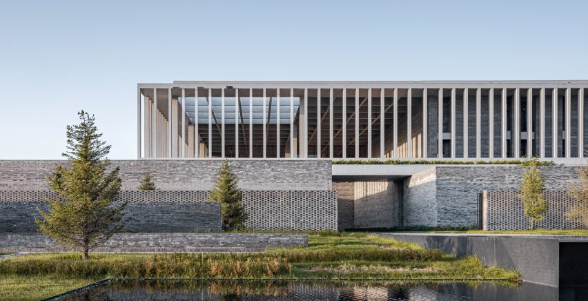 Exterior of Ningwu Oatmeal Factory in China by JSPA Design