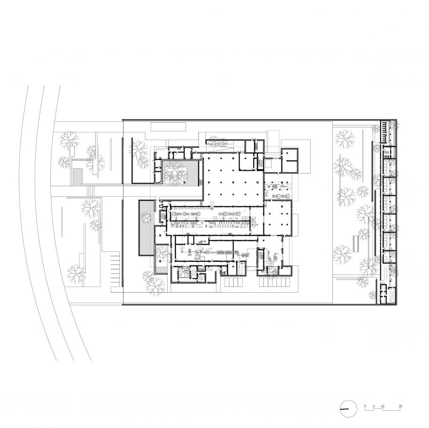 First floor plan of Ningwu Oatmeal Factory in China by JSPA Design