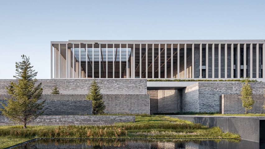 Exterior of Ningwu Oatmeal Factory in China by JSPA Design