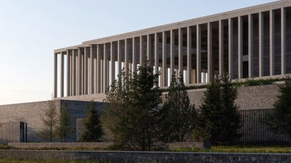 Facade of Ningwu Oatmeal Factory in China by JSPA Design
